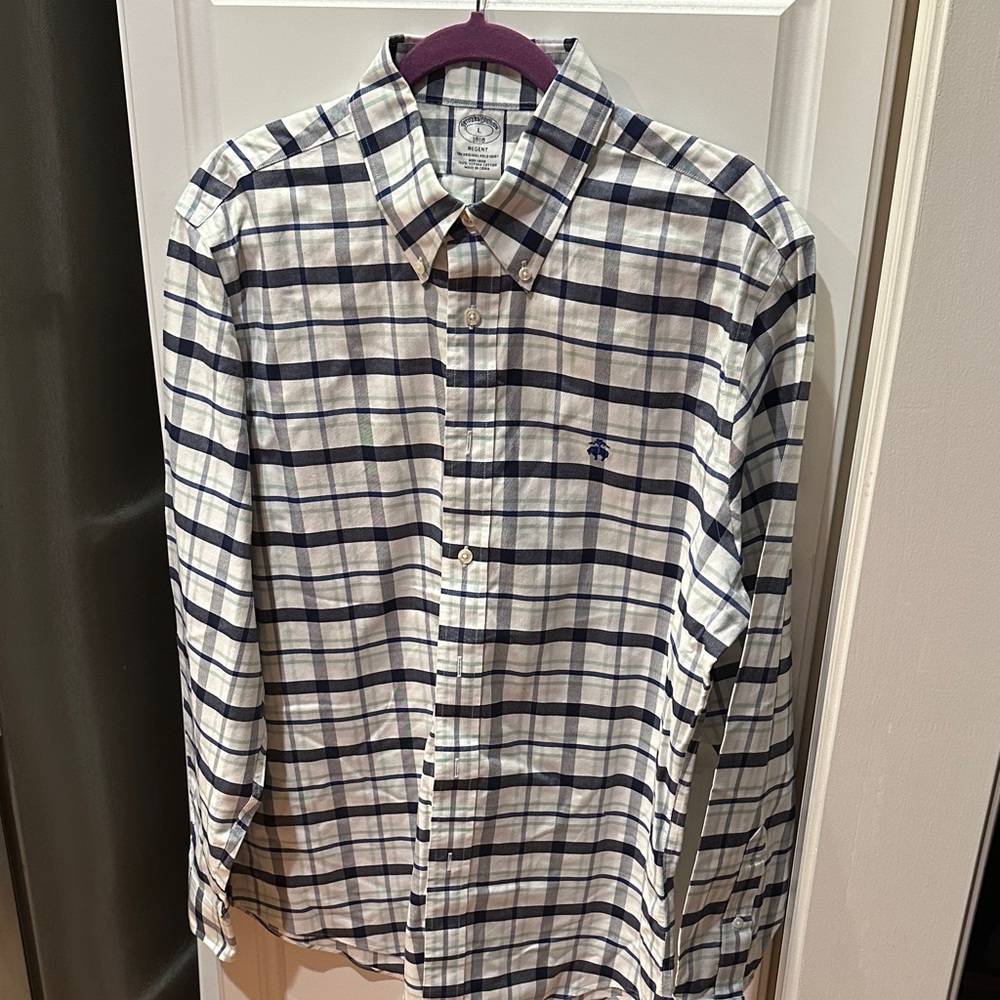 Men’s Brooks Brothers “original polo shirt” long sleeve button down, L